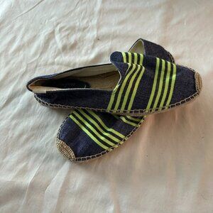 Soludos x Lemlem Denim Striped Espadrilles